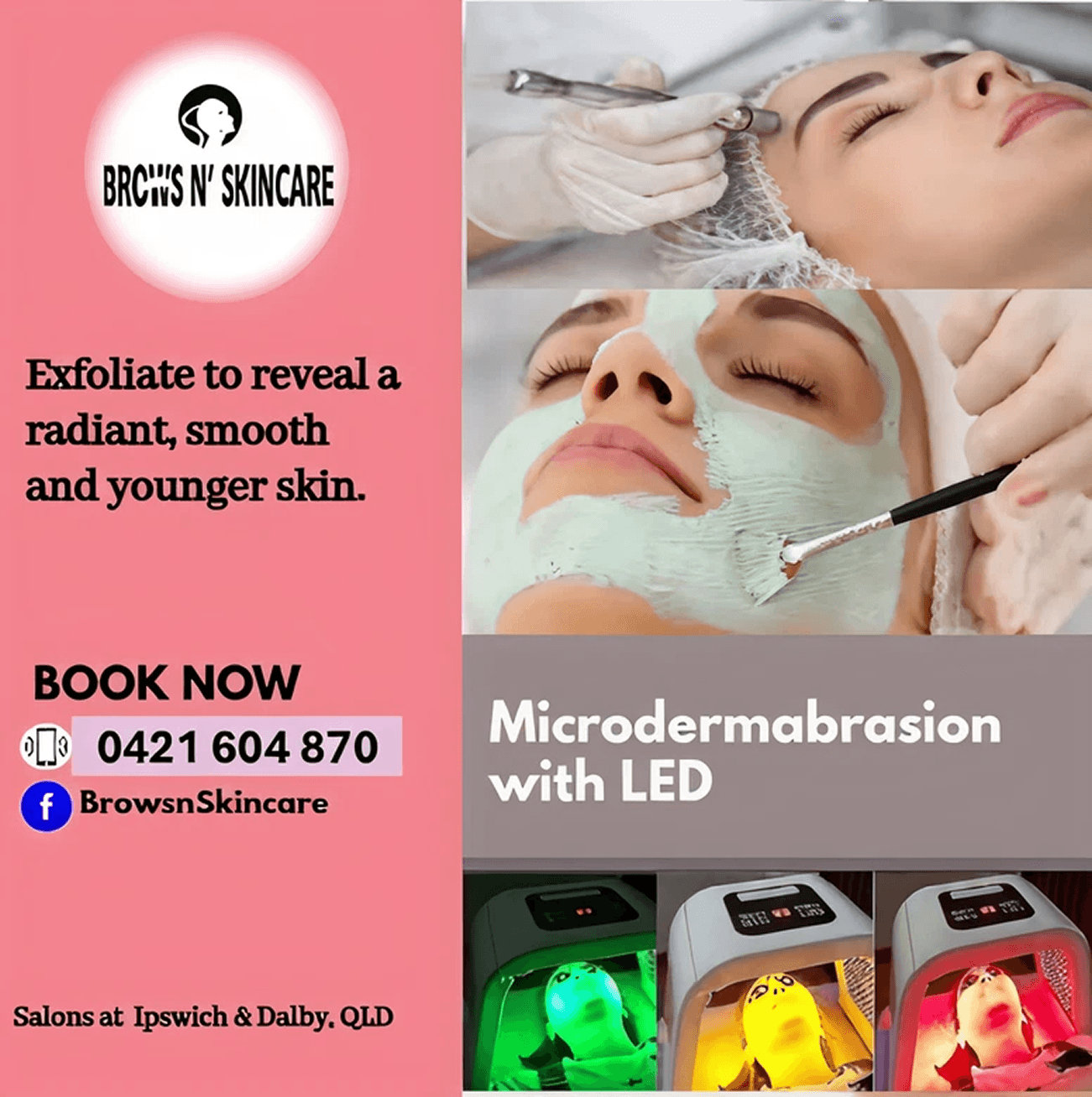 Microdermabrasion with LED